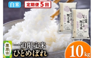 【定期便5回】【白米】令和7年産 一迫限定米 ひとめぼれ 10kg（5kg×2袋）