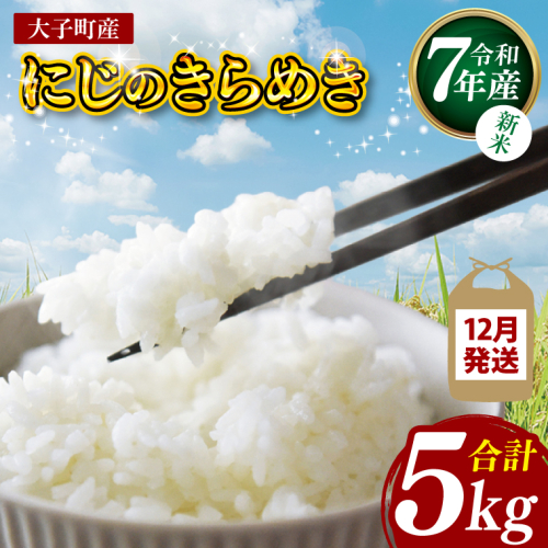 【新米】【2025年12月発送】令和7年産 立神米「にじのきらめき」5kg（白米）｜茨城県 大子町 奥久慈 大子産米 精米 米 コンテスト 受賞 生産者 米 ふっくら もっちり（BT061-12） 2350129 - 茨城県大子町