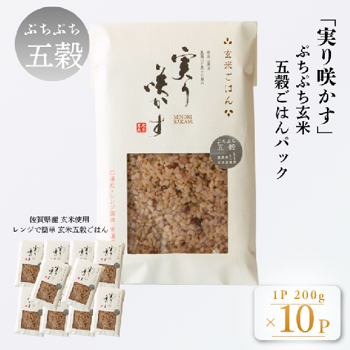 「実り咲かす」ぷちぷち玄米五穀ごはん（10P）：B205-015 2350376 - 佐賀県佐賀市