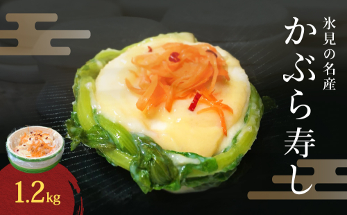 氷見の名産 かぶら寿し1200g入 樽・化粧箱入り <2025年11月中旬以降順次発送> 漬物 かぶら 郷土料理 富山県 氷見市 2351453 - 富山県氷見市