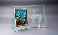 ガラスフォトフレーム（希望のデザインを彫刻）