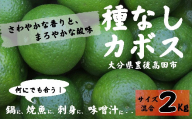 [かぼす] 種なしカボス2kg(サイズ混合) かぼす カボス 柑橘 調味料 香酸柑橘 たねなしかぼす