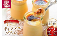 キャラメル ブリュレ プリン 6種×1個 計6個 セット 12回 定期便 総計72個 [心優-Cotoyu Sweets- 長崎県 平戸市 hr42bgy420176] なめらか 生キャラメル パンナコッタ カラメル ご褒美