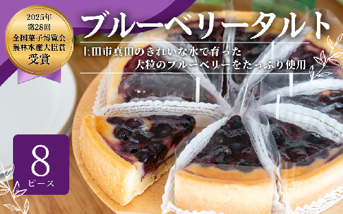 信州真田ブルーベリータルト 8ピース 小分け 信州産ブルーベリー　上田市 スイーツ お菓子 冷凍 記念日 おやつ デザート 洋菓子 焼き菓子 長野 信州 2358383 - 長野県上田市