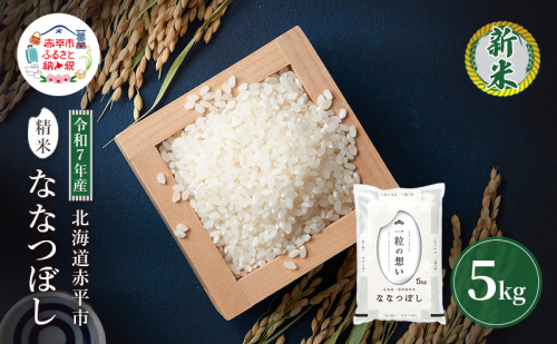 令和7年産 北海道 赤平産 ななつぼし 5kg 白米 精米 米 北海道 ごはん ご飯 ライス おにぎり 2358565 - 北海道赤平市