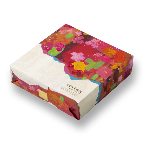 をぐら山春秋 あられ＆ショコラ 化粧箱(大)(16袋)｜小倉山荘 あられチョコ おかきチョコレート スイーツ 京都土産 和菓子 洋菓子 贈り物 ギフトスイーツ [1609] 2359270 - 京都府長岡京市