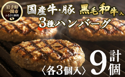 ＼ レビューキャンペーン実施中！ ／ 格之進 ハンバーグ 3種 食べ比べ〈120g×各3個 9個〉 金格 白格 黒格 個包装 お惣菜 おかず お弁当 ハンバーグ 小分け 真空 国産牛 冷凍ハンバーグ 返礼品 無添加 黒毛和牛 高級ハンバーグ 牛肉 豚肉 挽肉 合挽き はんばーぐ おすすめ お取り寄せ ランキング ギフト 送料無料 人気 岩手県 一関市 hannba-gu