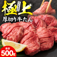[たん元のみ]極上 厚切り牛たん 500g[氷温熟成×極味付け 500g×1P 焼肉用 牛タン 牛肉]