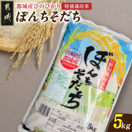 都城産ひのひかり特別栽培米「ぼんちそだち」5kg(5kg×1袋)_MJ-N503