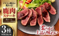 【お歳暮対象】【12月上旬以降順次発送】鹿肉 ステーキ 3種セット ( 背ロース・シンタマ・内もも 各2枚 )《喜茂別町》【EBIJIN】 ジビエ 鹿 モモ セット 詰め合わせ ステーキ 赤身 冷凍配送 北海道 [AJAO005] 44000 44000円
