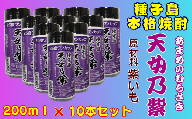 種子島 本格 芋 焼酎 天女乃紫 25度 ワンカップ 200ml ×10本　NFN176【300pt】