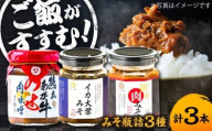 瓶詰3本セット ご飯のお供 詰め合わせ 3種 セット 肉みそ あか牛 坦々 イカ 大葉 熊本 瓶詰 おかず味噌 食べ比べ 菊陽 熊本【株式会社山内本店】 [BHAE083]