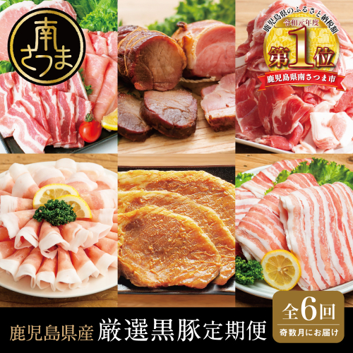 【定期便】畜産王国鹿児島の厳選黒豚定期便（全6回）お肉 国産 鹿児島県産 豚肉 しゃぶしゃぶ とんかつ 焼肉 焼き肉 切り落とし 焼豚 チャーシュー ローストポーク セット 食べ比べ コワダヤ スターゼン 万世ストアー 焼肉次郎長 南さつま市 2365033 - 鹿児島県南さつま市