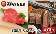 [年内順次発送]飛騨牛ももステーキ 170g×3枚 牛肉 国産 ブランド牛 赤身 モモ ステーキ 高級 牛 飛騨牛 飛騨萩原畜産[冷凍]年内配送 年内発送 年内に届く 年内お届け