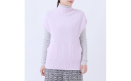 ルーエンローズ カシミヤ ビルドネックジレ(ラベンダーピンク) ニット ファッション おしゃれ 日本製 秋 冬 プレゼント ギフト RU2311-04