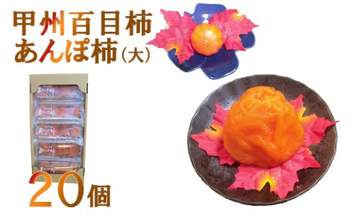 【山梨県産】甲州百目柿 あんぽ柿【大】（干し柿）２０個　干柿 ほし柿 ドライフルーツ 山梨 やまなし 富士川町 2367786 - 山梨県富士川町