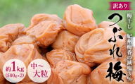 訳あり 無添加 梅干し 紀州梅香の減塩3%つぶれ梅 約1kg(500g x 2) 中～大粒 はねだし梅 紀州南高梅 産直) 3-G