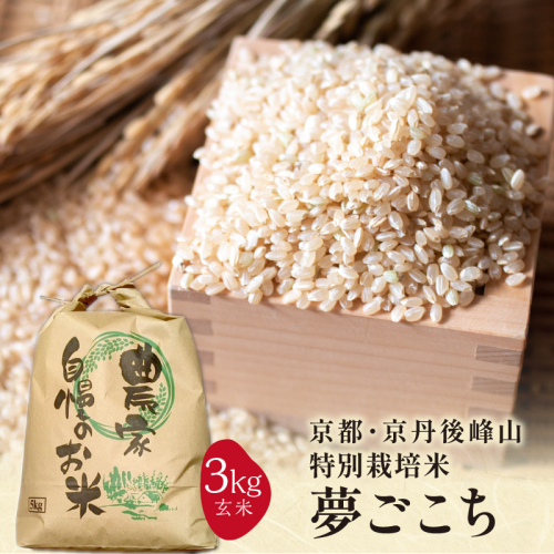 2025年産 京都・京丹後峰山 特別栽培米夢ごこち 3kg 【玄米】
 2368041 - 京都府京丹後市