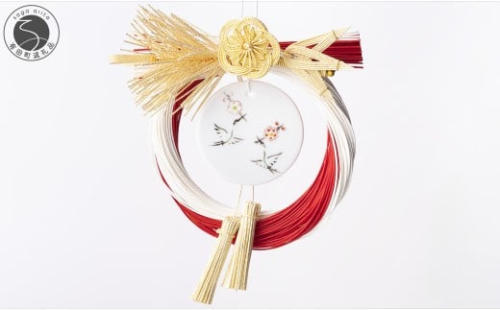 【年内のお届けは12月5日まで！】有田焼 紅白鶴お正月飾り【肥前赤絵窯元 鷹巣】 縁起物 厄除け 鶴 A18-267 2368468 - 佐賀県有田町