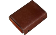 メンズ二つ折り財布 赤褐色　【11100-1997】