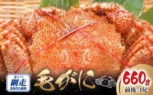 網走産 毛がに660g前後×1尾 ABW106 2368987 - 北海道網走市