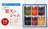こだわり果実のジャム6種セット シャインマスカット・あんず・巨峰・ブルーベリー・いちご・りんご 140g×各1本ずつ　【軽井沢ファーマーズギフト】　小諸市 グルメ お取り寄せ ギフト 贈答用