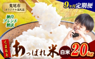 【9ヶ月定期便】熊本県産 くまもとあっぱれ米 白米 ブレンド米 20kg 熊本県産 ふるさと納税  精米 米 こめ ふるさとのうぜい コメ お米 おこめ《お申込み翌月から出荷》