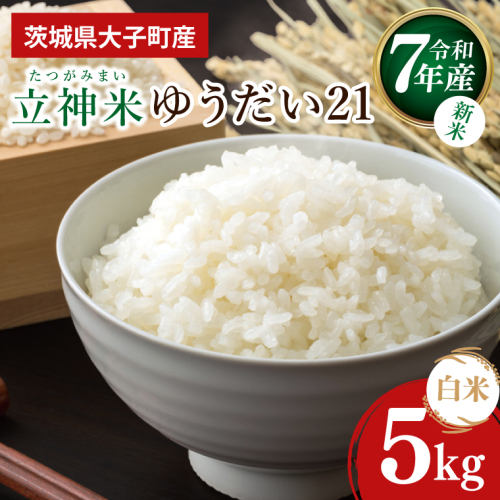令和7年産 立神米ゆうだい21（白米）5kg｜茨城県 大子町 米 コンテスト 受賞 生産者 大子産米 産地直送 モチモチ 甘い（BT074） 2370129 - 茨城県大子町