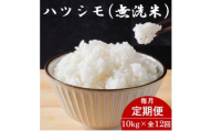 ＜毎月定期便＞岐阜県産ハツシモ(無洗米) 10kg全12回【4076358】