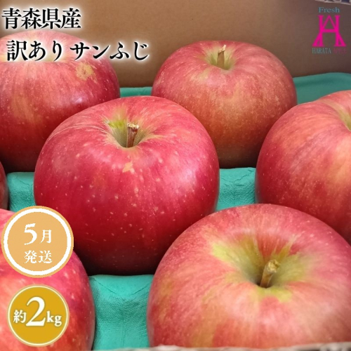 5月 クール便発送【訳あり】家庭用サンふじ約2kg【原田青果】 2370704 - 青森県平川市
