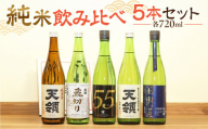 [年内順次発送][天領酒造]「純米 飲みくらべ」Dセット 5本(各 720ml)純米酒 特別純米酒 純米吟醸原酒 純米吟醸 純米酒 下呂温泉 お酒 飲み比べ 酒 天領 下呂市 年内配送 年内発送 年内に届く 年内お届け