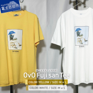 Tシャツ 半袖 YELLOW / WHITE [サイズ M / L] 綿100% 「 OvO Fuji san Tee 」 ユニセックス