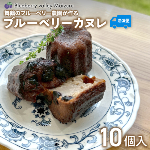 ブルーベリー カヌレ 10個 Blueberry valley Maizuru産ブルーベリーを使用 | 特製カヌレ ブルーベリーカヌレ ブルーベリーバレーまいづる スイーツ ギフト お取り寄せ 冷凍カヌレ 手土産 2371141 - 京都府舞鶴市