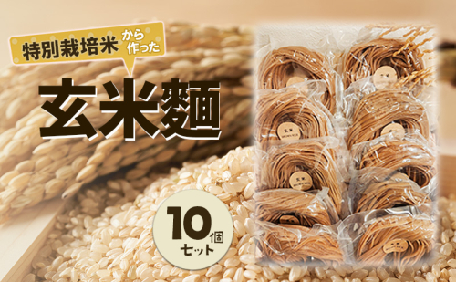 特別栽培米から作った玄米麵　10個セット | 麵 めん 米粉 グルメ 奈良県 2372090 - 奈良県大和郡山市