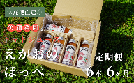 【定期便・全6回】毎日飲みたくなる大玉トマト100%ジュース えがおのほっぺ  (160ml×6本)×6回| 新鮮野菜 旬の野菜 ヘルシー 健康 高糖度   大容量 リコピン ミネラル 健康 おやつ ギフト 贈り物 北海道 上川郡 [084-12]
