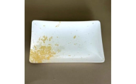 角小皿（金箔) 純白