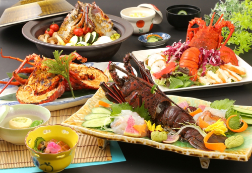 特大伊勢海老２尾使用！『常陸乃国いせ海老』プレミアム会席付　１泊２食ペア宿泊券【 茨城県 日立市 】 2375107 - 茨城県日立市