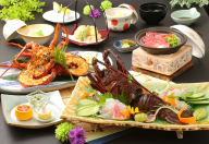 特大『常陸乃国いせ海老』と季節の会席付　１泊２食ペア宿泊券【 茨城県 日立市 】