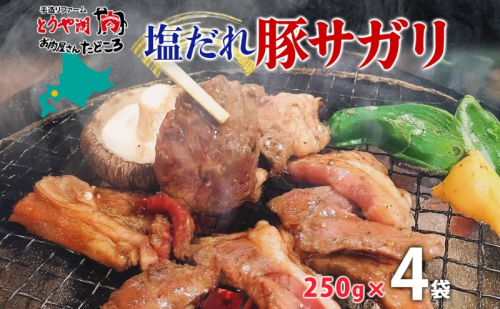 塩ダレ豚サガリ 250g×4袋 豚肉 焼肉 ヘルシー サガリ肉 酒のお供 おつまみ おかず 白米 冷凍 焼くだけ簡単 一人暮らし 真空パック お取り寄せグルメ お肉屋 たどころ 送料無料 北海道 洞爺湖町 2375722 - 北海道洞爺湖町