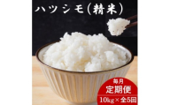 ＜毎月定期便＞岐阜県産ハツシモ(精米) 10kg全5回【4076386】