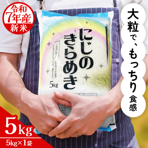 令和7年産 にじのきらめき 5kg ( 5kg × 1袋 ) お米 ごはん 精米 コメ 白米 国産 茨城県 桜川市 銘柄米 [AX015sa] 2375942 - 茨城県桜川市
