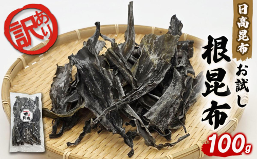 訳あり お試し 日高昆布 根昆布 100g 昆布 だし 出汁 煮物 みついし昆布 規格外 乾物 北海道 新ひだか町 2376778 - 北海道新ひだか町