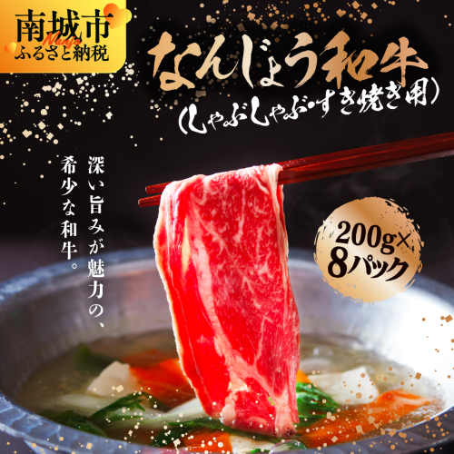 なんじょう和牛しゃぶしゃぶ用 200g×8パック【TM0104】 2377203 - 沖縄県南城市