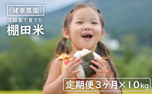 【定期便】健幸農園の棚田米 10kg×3ヵ月セット 精米 白米 農家直送 2377747 - 兵庫県淡路市