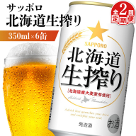 [定期便:2回]サッポロ 北海道生搾り 350ml×6缶[880140]