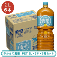 やかんの麦茶 PET 2L×6本×5箱セット ＜配送不可地域：北海道・九州・沖縄・離島＞ | コカ・コーラ ペットボトル 1ケース(6本) お茶 麦茶 むぎ茶 飲料 ドリンク【コカ・コーラ 日常使い 防災  海老名市 】