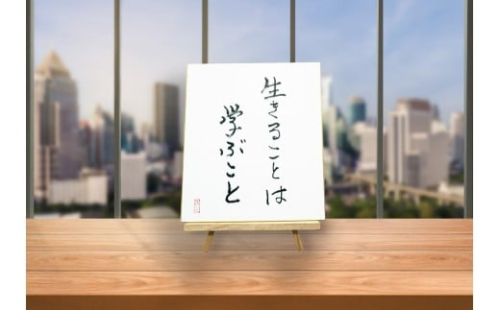 オールケアサイン色紙【生きることは学ぶこと】[2445] 2378846 - 大阪府守口市