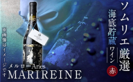 海底貯蔵ワイン 赤 MARIREINE メルローAries2023 (720ml・1本) ワイン 赤ワイン 酒 パーティー 海底酒 熟成 大分県 佐伯市【FP030】【フルタ酒店】