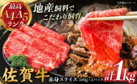 佐賀牛　赤身スライス　1kg(500g×2)　【川崎畜産】 [IAX072]