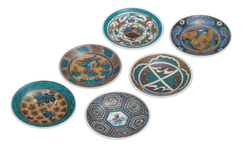 九谷焼 4号皿揃(6P)・古九谷名品6選(6枚組) 2383430 - 石川県能美市